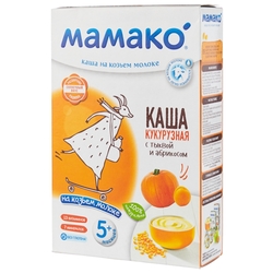 Купить Мамако каша на коз молоке 200г 5+ мес кукурузная с тыквой и абрикосом