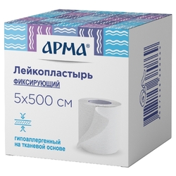 Купить Арма пластырь фиксир 5смX500см тканев осн бел