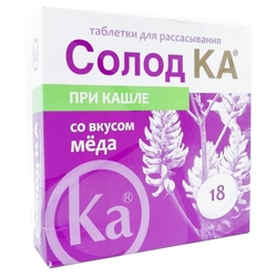 Купить Солод КА со вкусом меда, тбл д/рассасывания 3г №18