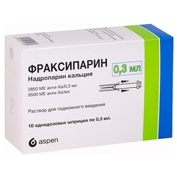 Купить Фраксипарин р-р д/ п/к введ 9500МЕ анти-Ха/мл шпр 0,3мл №10