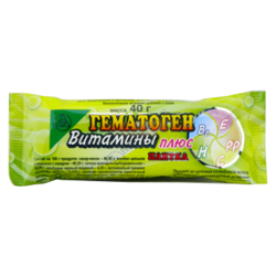 Купить Гематоген Плюс плитка 40г витаминный
