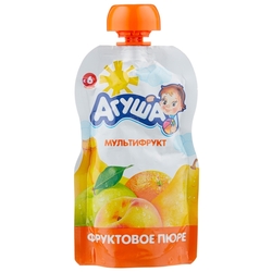 Купить Агуша пюре фруктовое 90г с 6 мес мультифрукт