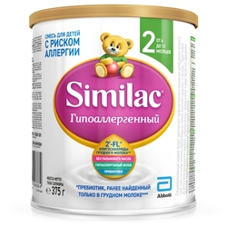 Купить Симилак 2 Гипоаллергенный смесь молочн сух 375г 6-12 мес