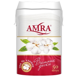 Купить КОСМЕТИЧЕСКИЕ ВАТНЫЕ ДИСКИ AMRA 1/120/24