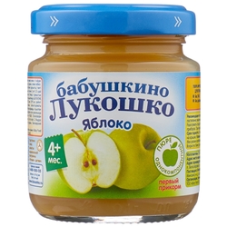 Купить Бабушкино Лукошко пюре фруктовое 100г 4+ мес яблоко
