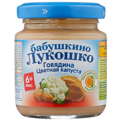 Купить Бабушкино Лукошко пюре цв капуста говяд 100г