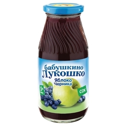 Купить Бабушкино Лукошко сок 200мл яблоко-черника с 5 мес ябл-черника с 5 мес