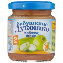 Купить Бабушкино Лукошко пюре фруктово-овощное 100г 5+ мес яблоко кабачок