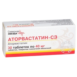 Купить Аторвастатин-СЗ таб ппо 40мг №30