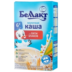 Купить Беллакт 250г 6+ Каша 5 злаков молочн с витам и минер