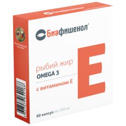 Купить Биафишенол Рыбий жир капс №50 вит Е