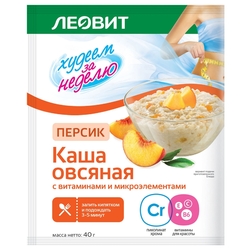 Купить Леовит Худеем за Неделю каша овсяная 40г персик сливки