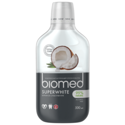 Купить BIOMED КОМПЛЕКСНЫЙ ОПОЛАСКИВАТЕЛЬ ДЛЯ ПОЛОСТИ РТА SUPERWHITE 500МЛ