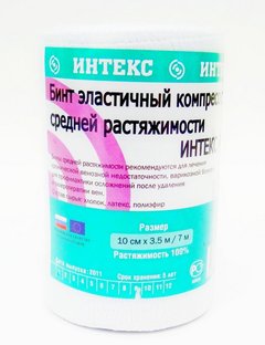 Купить Бинт эласт Интекс-Лайт 10смX3,5м ср растяж с застежками