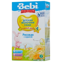 Купить BEBI PREMIUM КАША ДЕТ. МОЛОЧНАЯ РИС КУРАГА +4 МЕС. 250Г