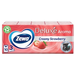 Купить ZEWA DELUXE ПЛАТКИ НОСОВЫЕ БУМАЖНЫЕ АРОМАТИЗ 3ХСЛОЙН КЛУБНИКА УП 10ШТ N 10