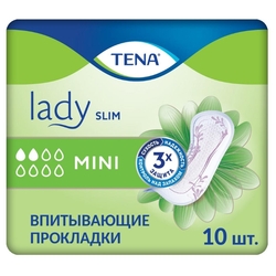 Купить ТЕНА ПРОКЛАДКИ LADY SLIM MINI №10