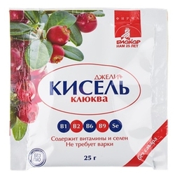 Купить Джели+ Кисель пор гранул с ягодами 25г клюква