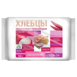 Купить ХЛЕБЦЫ DI&DI АМАРАНТОВЫЕ С ТОПИН ЛУКОМ  100Г