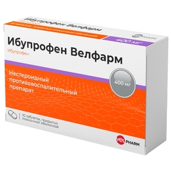 Купить Ибупрофен Велфарм таб ппо 400мг №10
