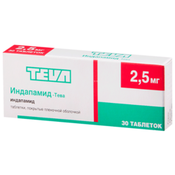 Купить Индапамид-Тева таб ппо 2,5мг №30