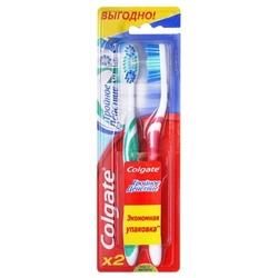 Купить COLGATE/КОЛГЕЙТ ЩЕТКА ЗУБ СРЕД/ЖЕСТКОСТИ ТРОЙНОЕ ДЕЙСТВИЕ 2ШТ
