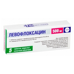 Купить Левофлоксацин таб ппо 500мг №5