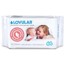 Купить LOVULAR САЛФЕТКИ ВЛАЖНЫЕ ДЛЯ ДЕТЕЙ N64
