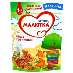 Купить Малютка  каша детск молочная 220г 4+ мес гречневая