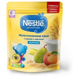Купить NESTLE КАША СУХАЯ МОЛОЧНАЯ МУЛЬТИЗЛАК ГРУША ПЕРСИК БИФ 220Г МЯГ УП