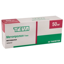 Купить Метопролол-Тева таб 50мг №30