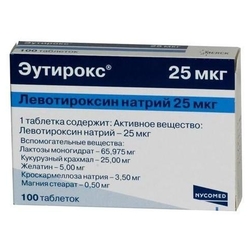 Купить Эутирокс таб 25мкг №100
