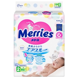 Купить Подгузники Merries для детей, №82 4-8кг/S