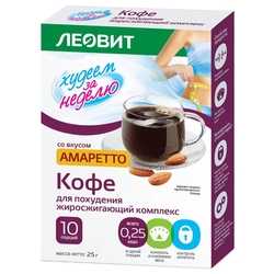 Купить Леовит Худеем за Неделю кофе д/похудения 2,5г №10 амаретто
