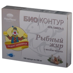 Купить БиоКонтур Рыбий Жир капс 330мг №100 масло чеснока