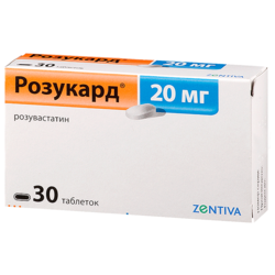 Купить Розукард таб 20мг №30