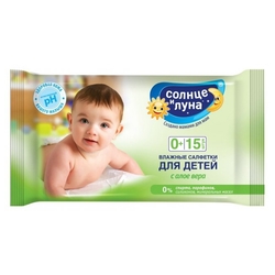 Купить Солнце и Луна салфетки влаж д/детей №63 0+ мес алоэ вера