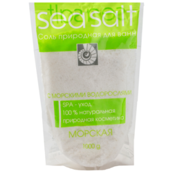 Купить SEA SALT СОЛЬ ДЛЯ ВАНН ПРИРОДНАЯ МОРСКАЯ С МОРСКИМИ ВОДОРОСЛЯМИ  1000Г ПАК DOYPACK