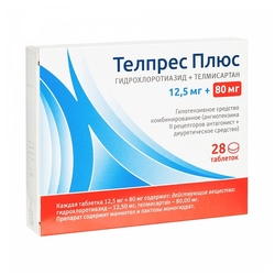 Купить Телпрес Плюс таб 12,5мг+80мг №28