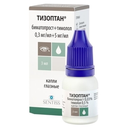 Купить Тизоптан капли глазн 0,3мг/мл+5мг/мл 3мл