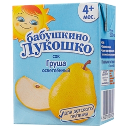 Купить БАБУШКИНО ЛУКОШКО СОК ГРУШЕВЫЙ ОСВЕТЛЕННЫЙ Д/ДЕТСКОГО ПИТАНИЯ 200МЛ