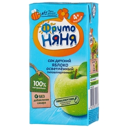 Купить ФрутоНяня сок осветл д/детей 200мл 4+ мес яблоко