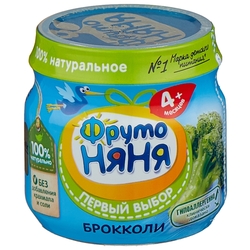 Купить ФрутоНяня пюре овощное 80г 4+ мес брокколи
