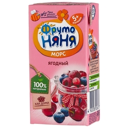 Купить ФРУТОНЯНЯ МОРС КЛЮКВЕН-ЧЕРНИЧ-ВИШНЕВ Д/ДЕТ РАННЕГО ВОЗР 0,2Л