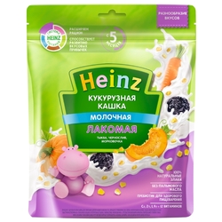 Купить Хайнц Лакомая каша кукурузная молочная 200г 5+ мес тыква морковь чернослив