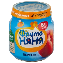 Купить ФРУТОНЯНЯ ПЮРЕ ИЗ ПЕРСИКОВ С 4 МЕС  100Г N1 БАН
