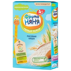Купить ФрутоНяня каша рисовая б/молочная 200г 4+ мес быстрорастворимая
