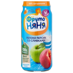 Купить ФРУТО-НЯНЯ ПЮРЕ ЯБЛ. ПЕРСИК СО СЛИВКАМИ 250Г