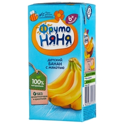 Купить ФрутоНяня нектар 0,2л д/детей 6мес+ банан с мякотью