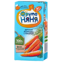 Купить ФРУТО-НЯНЯ НЕКТАР МОРКОВНЫЙ С МЯКОТЬЮ 200МЛ